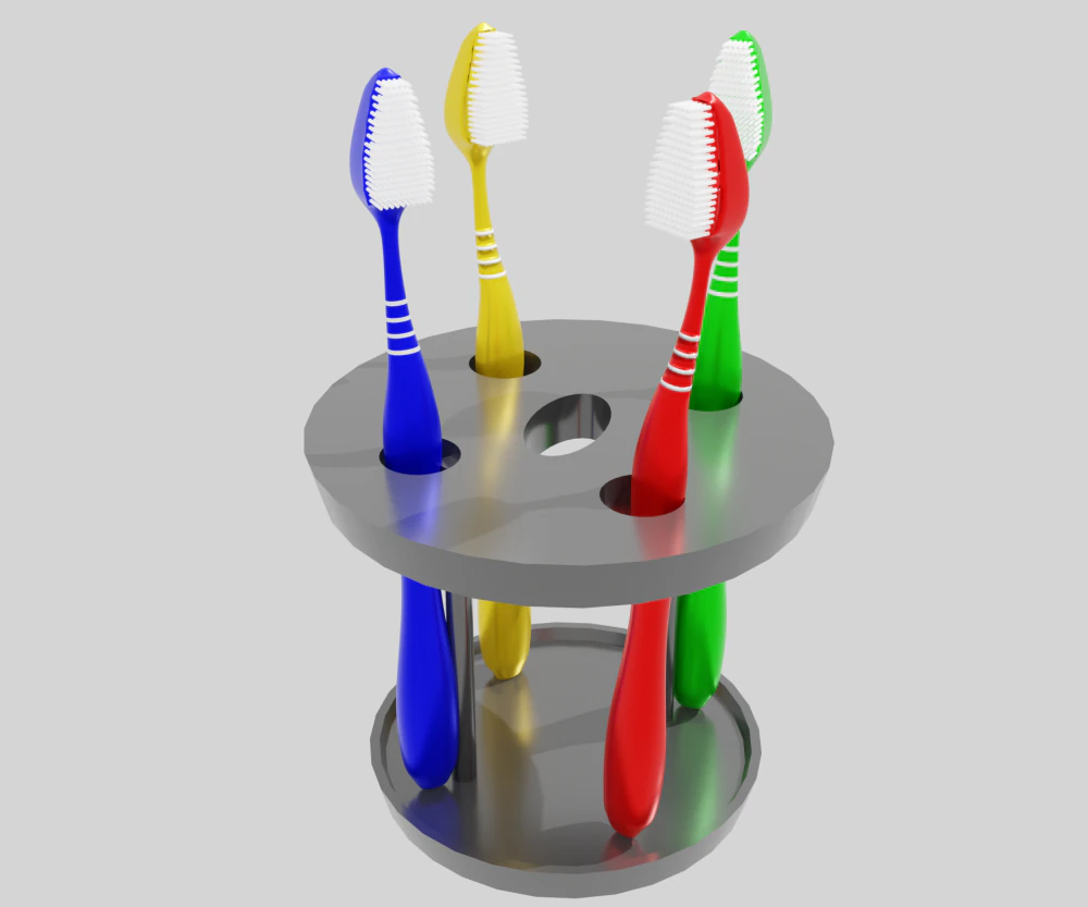Toothbrush Holder 3D Model .c4d .max .obj .3ds .fbx .stl .blend 