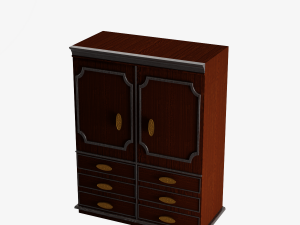 Antique Wardrobe 3D Model
