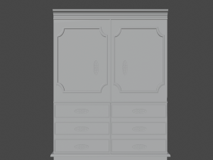 Antique Wardrobe 3D Model