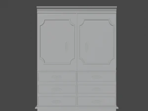 Antique Wardrobe 3D Model