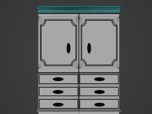 Antique Wardrobe 3D Model