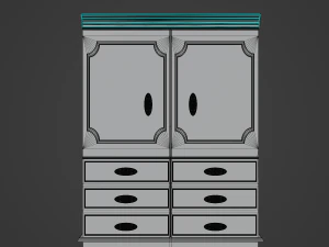 Antique Wardrobe 3D Model