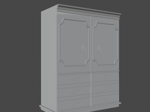 Antique Wardrobe 3D Model