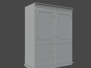 Antique Wardrobe 3D Model