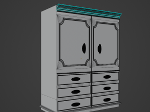 Antique Wardrobe 3D Model