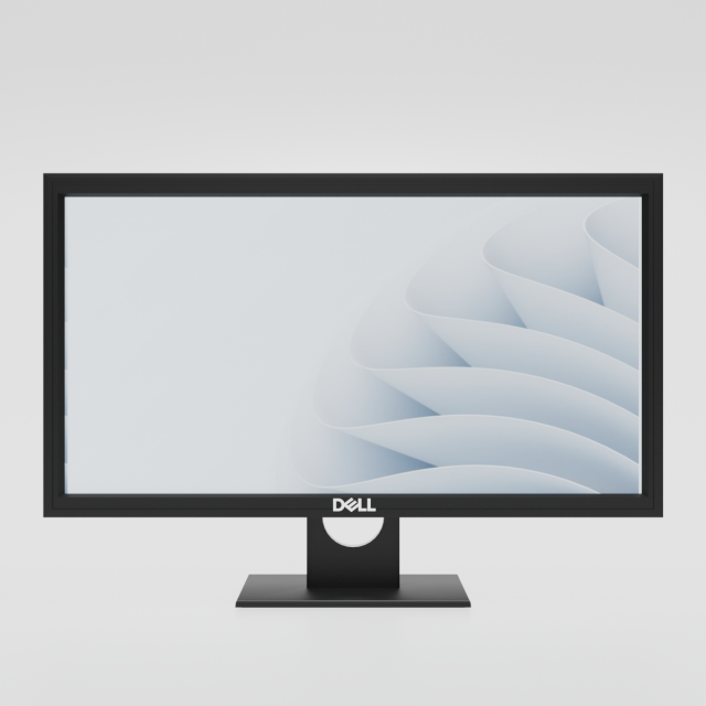LED Monitor DELL 3D Model .c4d .max .obj .3ds .fbx .stl .blend 