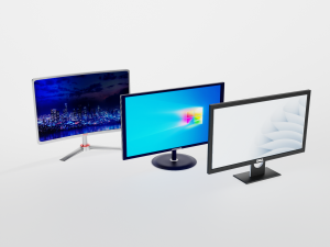 3 Differnt LED Monitors 3D Model