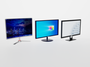 3 Differnt LED Monitors 3D Model