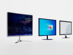 3 Differnt LED Monitors 3D Model