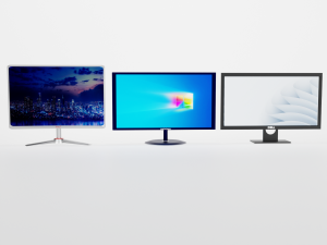 3 Differnt LED Monitors 3D Model