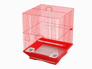 Small Red Birdcage 3D Model