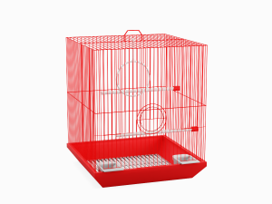 Small Red Birdcage 3D Model