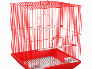 Small Red Birdcage 3D Model
