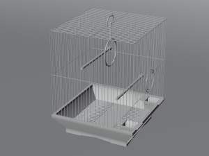Small Red Birdcage 3D Model