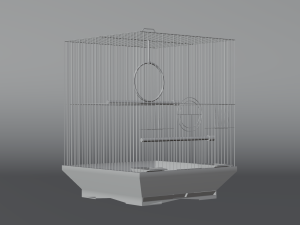 Small Red Birdcage 3D Model