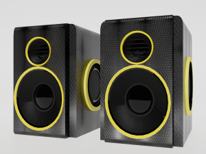 Computer Bass Speakers 3D Model