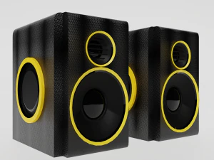 Computer Bass Speakers 3D Model