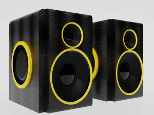 Computer Bass Speakers 3D Model