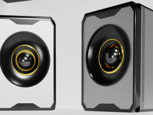 Altavoces de graves para ordenador Modelo 3D