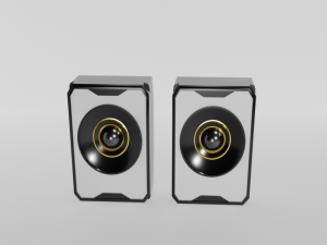 Computer Bass Speakers 3D Model