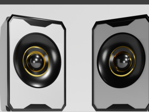 Computer Bass Speakers 3D Model