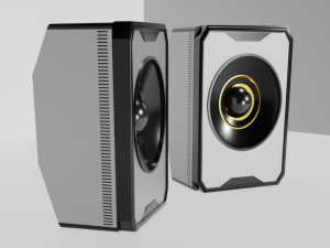 Computer Bass Speakers 3D Model