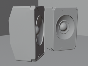 Computer Bass Speakers 3D Model