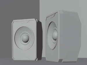 Computer Bass Speakers 3D Model