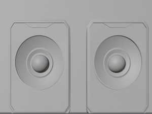 Computer Bass Speakers 3D Model