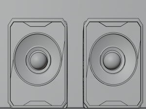 Computer Bass Speakers 3D Model