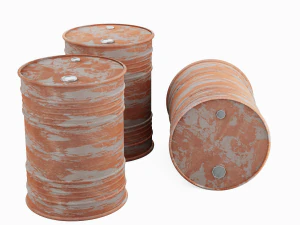 Gasoline Barrels 3D Model