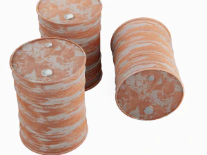 Gasoline Barrels 3D Model