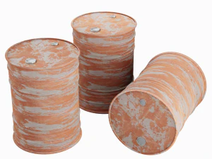 Gasoline Barrels 3D Model