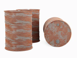 Gasoline Barrels 3D Model