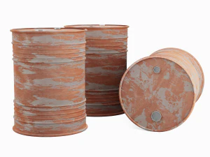 Gasoline Barrels 3D Model