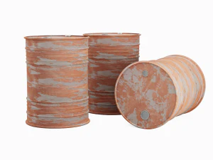 Gasoline Barrels 3D Model