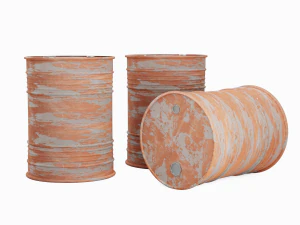 Gasoline Barrels 3D Model