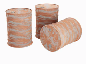 Gasoline Barrels 3D Model