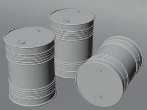 Gasoline Barrels 3D Model