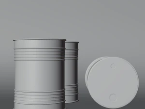 Gasoline Barrels 3D Model