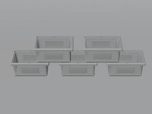Plastic Basket 3D Model