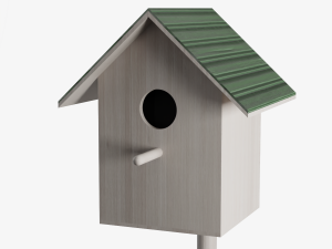 Wooden Birdhouse 3D Model