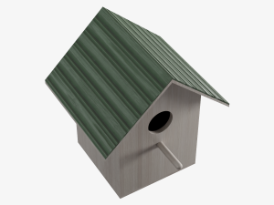 Wooden Birdhouse 3D Model