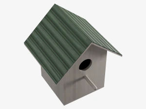 Wooden Birdhouse 3D Model