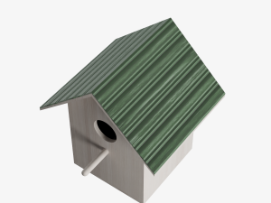 Wooden Birdhouse 3D Model