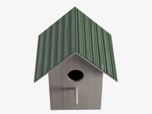 Wooden Birdhouse 3D Model