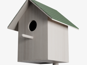 Wooden Birdhouse 3D Model