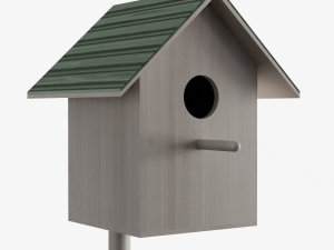 Wooden Birdhouse 3D Model