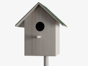 Wooden Birdhouse 3D Model