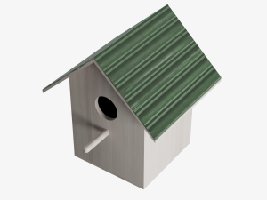 Wooden Birdhouse 3D Model